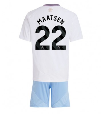 Aston Villa Ian Maatsen #22 Venkovní dres komplet pro Děti 2024-25 Krátkým Rukávem (+ Krátké kalhoty)